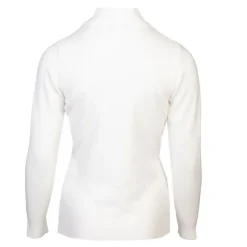 Discount Pull col cheminée cachemire et laine mélangé Femme Femme Pull, Gilet, Sweat