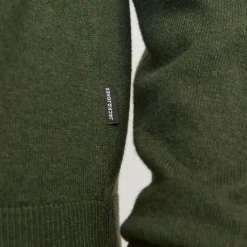 Online Pull col haut zippé tissu crocheté souple coton Homme Homme Pull, Gilet, Sweat