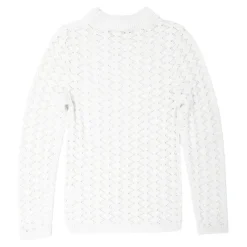 Clearance Pull col montant blanc miley maille fine Femme Femme Pull, Gilet, Sweat