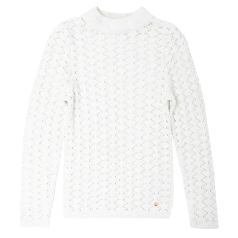 Clearance Pull col montant blanc miley maille fine Femme Femme Pull, Gilet, Sweat