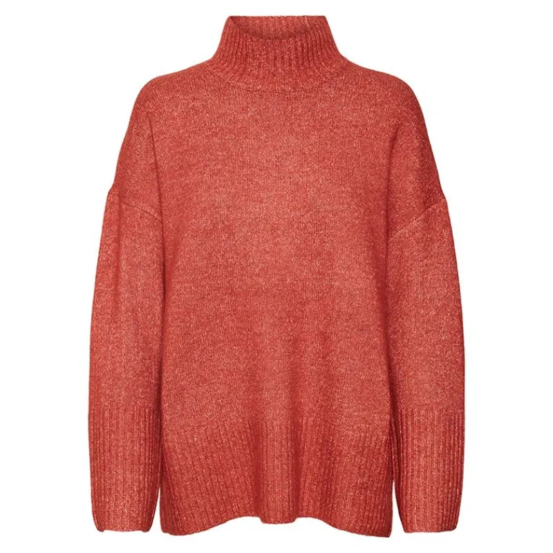 Hot Pull col montant manches évasées Femme Femme Pull, Gilet, Sweat