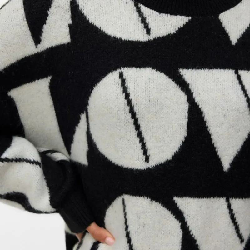 Discount Pull col rond imprimé Love Femme Femme Pull, Gilet, Sweat