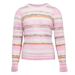 Hot Pull col rond leo doux à rayures Femme Femme Pull, Gilet, Sweat