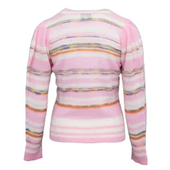 Hot Pull col rond leo doux à rayures Femme Femme Pull, Gilet, Sweat