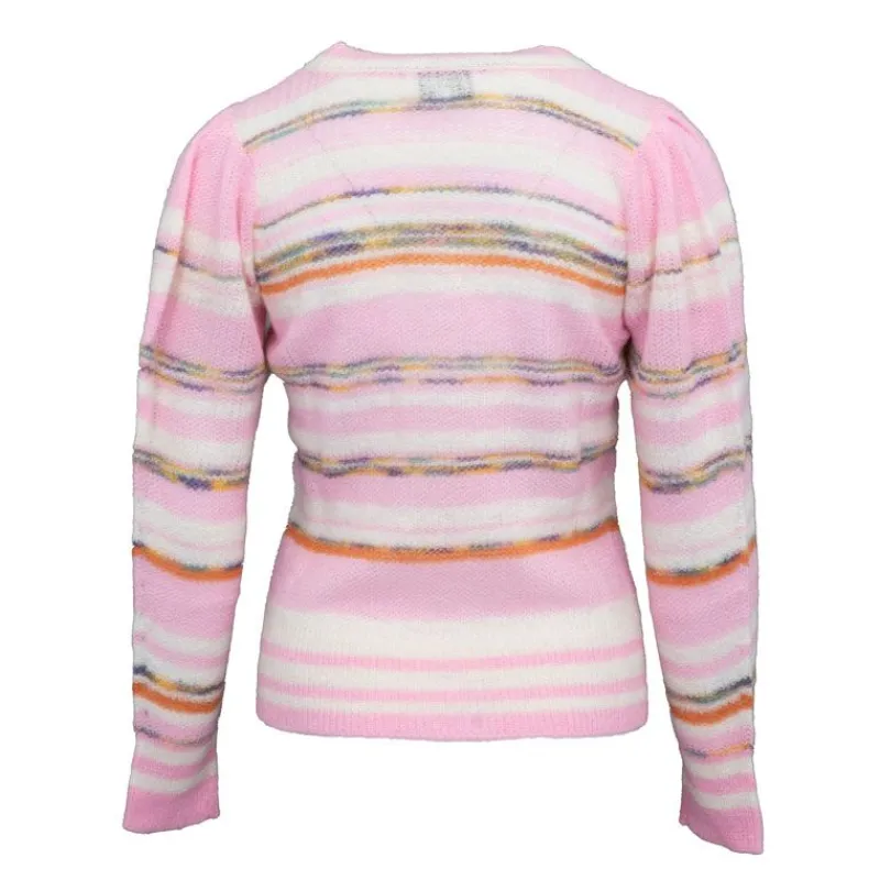 Hot Pull col rond leo doux à rayures Femme Femme Pull, Gilet, Sweat