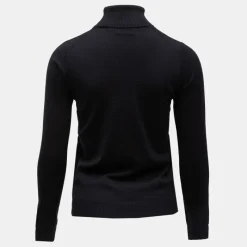 New Pull col roulé avec grand logo fils métalisés Femme Femme Pull, Gilet, Sweat