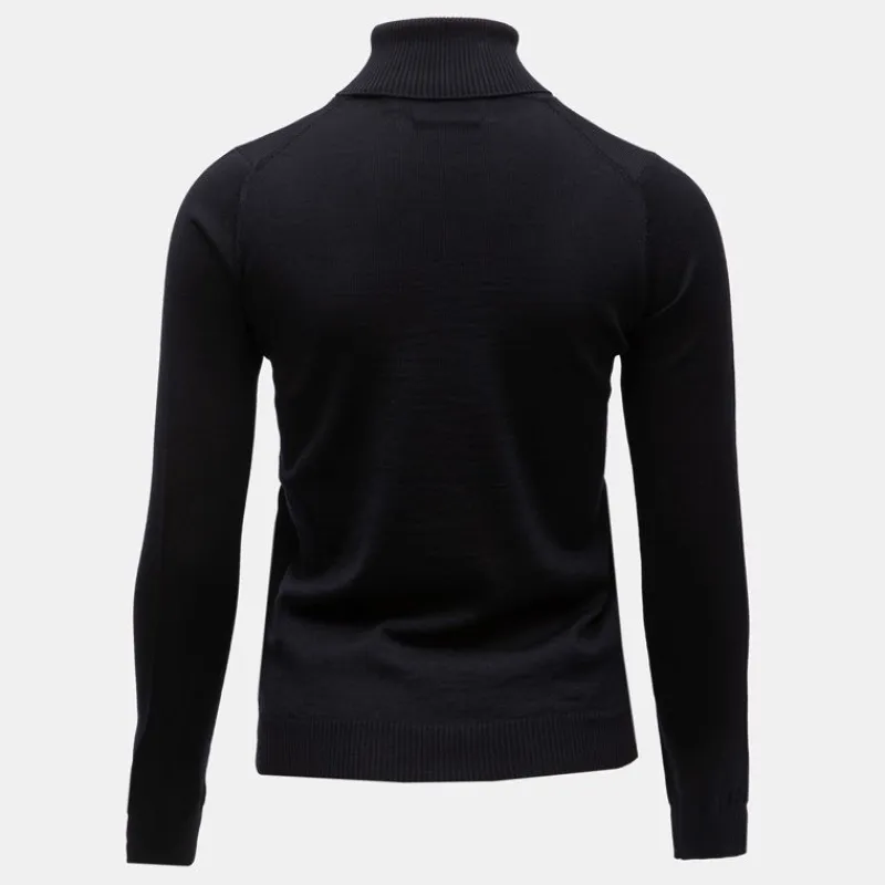 New Pull col roulé avec grand logo fils métalisés Femme Femme Pull, Gilet, Sweat