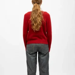 Best Pull col v berilde maille fine old red Femme Femme Pull, Gilet, Sweat