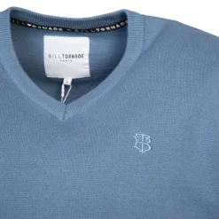 Clearance Pull col v maille fine manches longues Homme Homme Pull, Gilet, Sweat