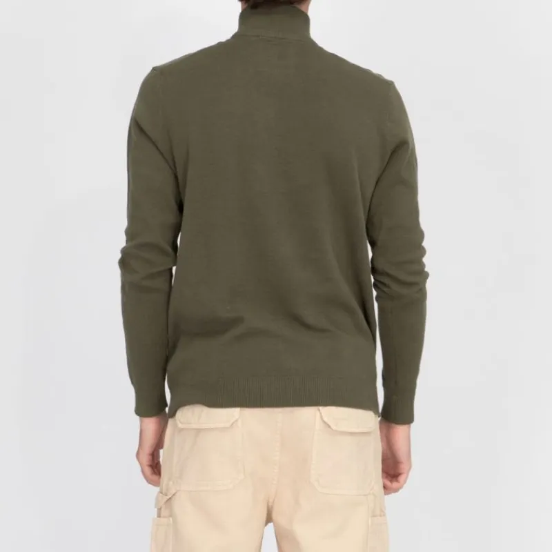 Discount Pull col zippé coton ajusté Homme Homme Pull, Gilet, Sweat