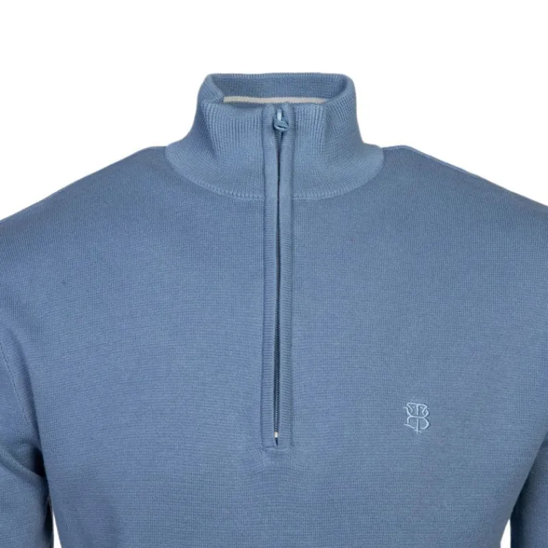 Best Pull col zippé coton ajusté Homme Homme Pull, Gilet, Sweat