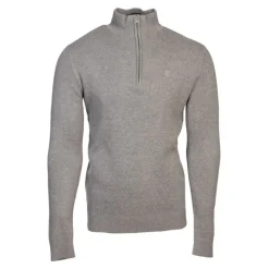 New Pull col zippé coton ajusté Homme Homme Pull, Gilet, Sweat