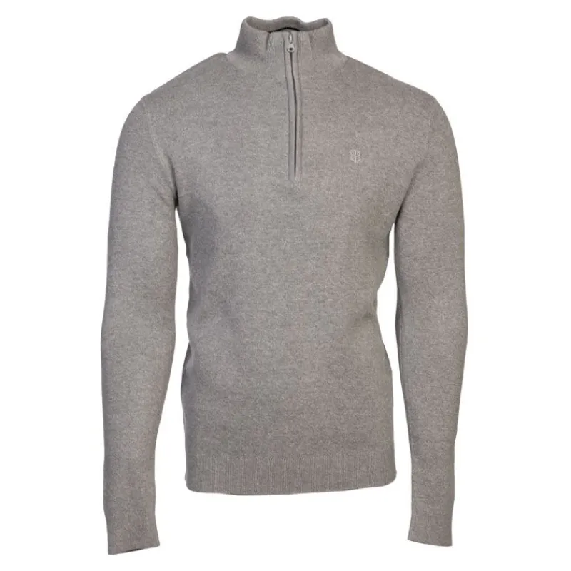 New Pull col zippé coton ajusté Homme Homme Pull, Gilet, Sweat
