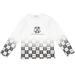 Best Pull coton à damier avec logo dégradé Enfant Enfant Tee Shirt
