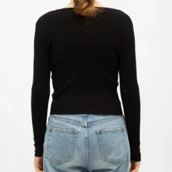 Hot Pull décolleté V moza en maille fine Femme Femme Pull, Gilet, Sweat