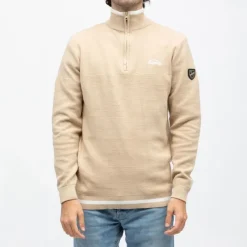 Outlet Pull demi zip col montant edmond Homme Homme Pull, Gilet, Sweat