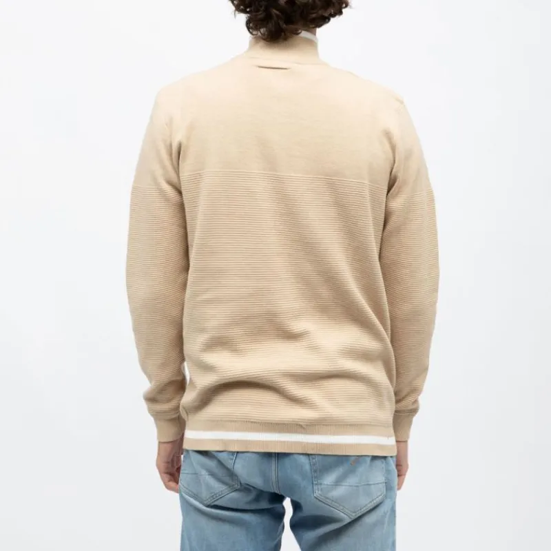 Outlet Pull demi zip col montant edmond Homme Homme Pull, Gilet, Sweat