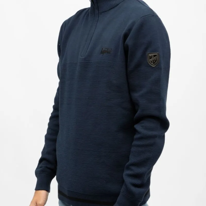 Clearance Pull demi zip col montant edmond Homme Homme Pull, Gilet, Sweat