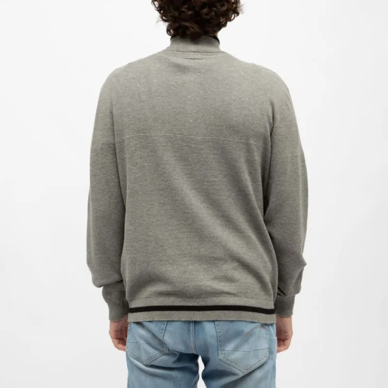 Outlet Pull demi zip col montant edmond Homme Homme Pull, Gilet, Sweat