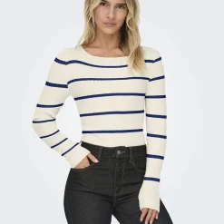 Discount Pull en maille à rayure Femme Femme Pull, Gilet, Sweat