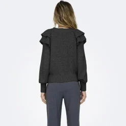 Outlet Pull en maille col rond à manches longues Alicia Femme Femme Pull, Gilet, Sweat