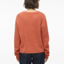 New Pull en maille puff col rond Femme Femme Pull, Gilet, Sweat