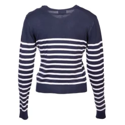 Clearance Pull femme raye bouton epaule rakel Femme Femme Pull, Gilet, Sweat