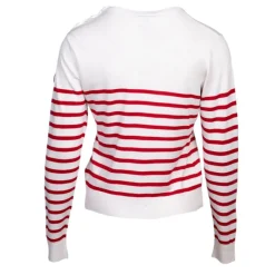 Outlet Pull femme raye bouton epaule rakel Femme Femme Pull, Gilet, Sweat