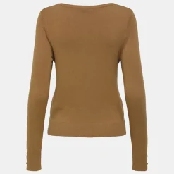 Online Pull fin col V manches longues boutons Minna Femme Femme Pull, Gilet, Sweat