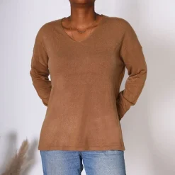 Online Pull fin col v victoria Femme Femme Pull, Gilet, Sweat