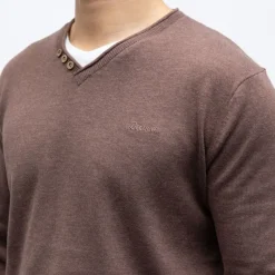 Online Pull fin en maille col v à boutons Homme Homme Pull, Gilet, Sweat