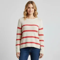 Best Pull geena imprimé rayures en maille Femme Femme Pull, Gilet, Sweat