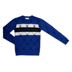 Pull imprimé carreaux avec rayures colorées Garçon Enfant Sweat, Pull, Gilet