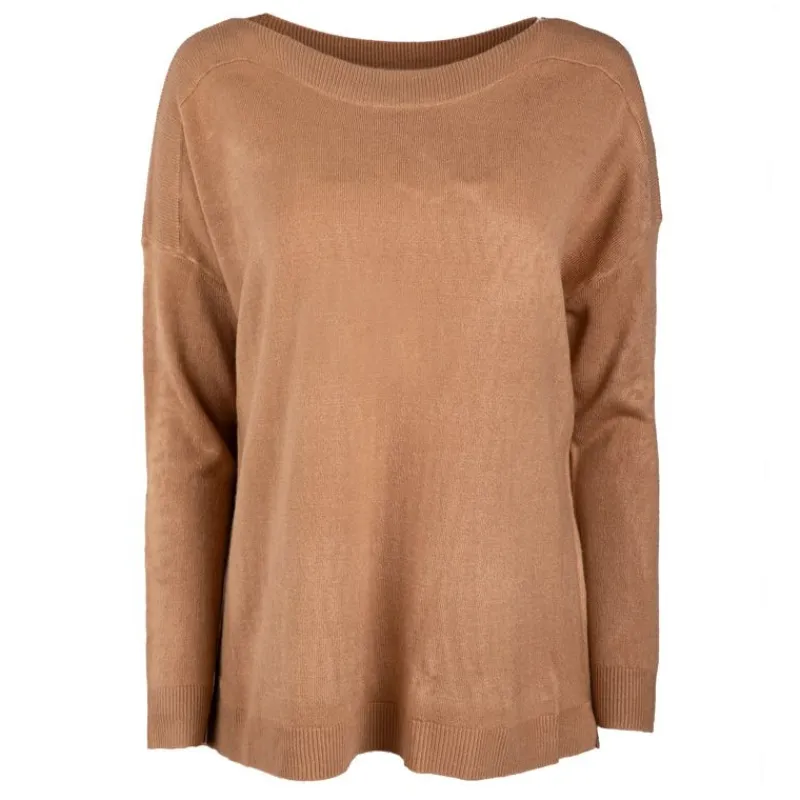 Discount Pull Lamalia manches longues et encolure bateau Femme Femme Pull, Gilet, Sweat