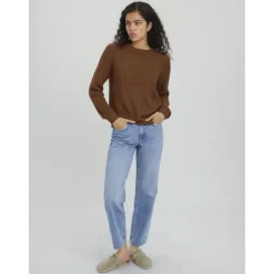 Pull Lea col ras de cou maille Femme Femme Pull, Gilet, Sweat