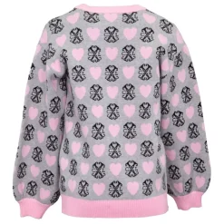 Pull maille avec coeurs Fille Enfant Sweat, Pull, Gilet