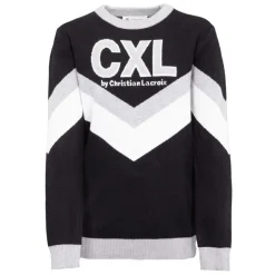 Discount Pull maille avec imprimé bandes col coloré Garçon Enfant Sweat, Pull, Gilet