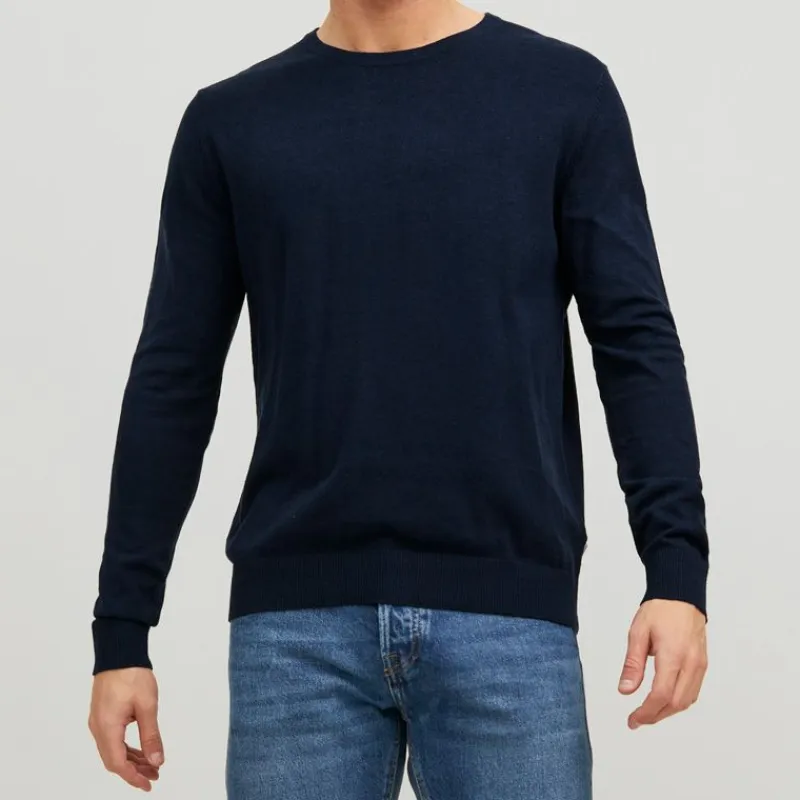 New Pull maille coton col rond tissu tricoté Homme Homme Pull, Gilet, Sweat