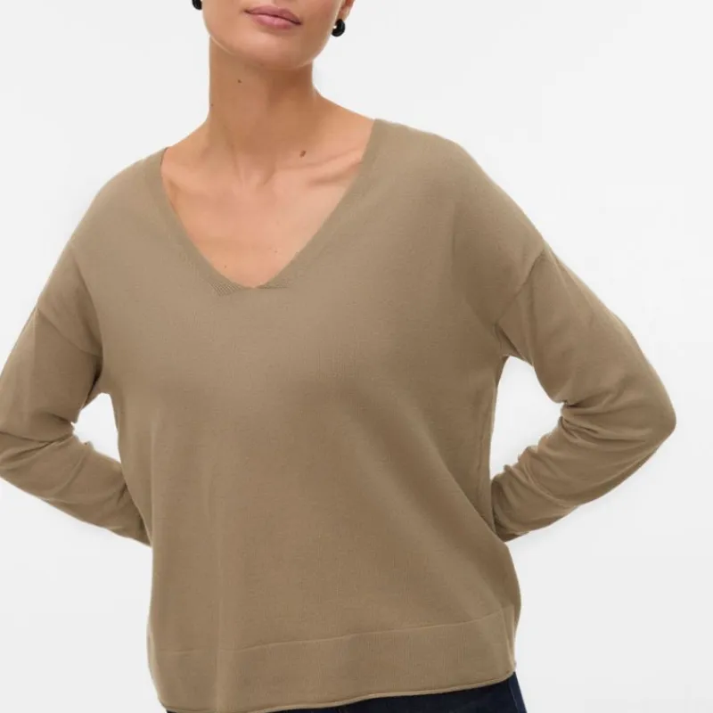 New Pull maille fine col v breeze mermaid Femme Femme Pull, Gilet, Sweat