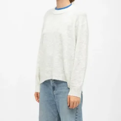 Pull maille gris chiné col rond mareen Femme Femme Pull, Gilet, Sweat