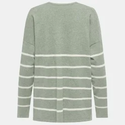 Clearance Pull manches longues cols v rayé long onlmallie Femme Femme Pull, Gilet, Sweat