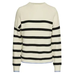 Sale Pull Marinière avec liseré bleu col montant femme Femme Pull, Gilet, Sweat