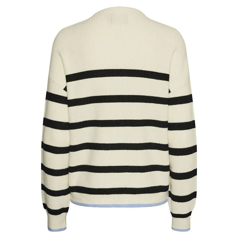 Sale Pull Marinière avec liseré bleu col montant femme Femme Pull, Gilet, Sweat