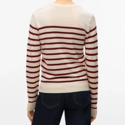 Sale Pull marinière dory avec coeur brodé rouge col rond Femme Femme Pull, Gilet, Sweat