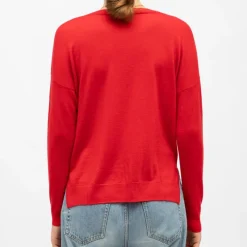 Best Pull melya col V maille fine manches longues Femme Femme Pull, Gilet, Sweat