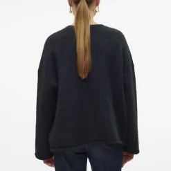 Outlet Pull Noelle avec ourlet col rond maille Femme Femme Pull, Gilet, Sweat