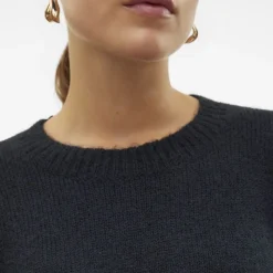 Outlet Pull Noelle avec ourlet col rond maille Femme Femme Pull, Gilet, Sweat