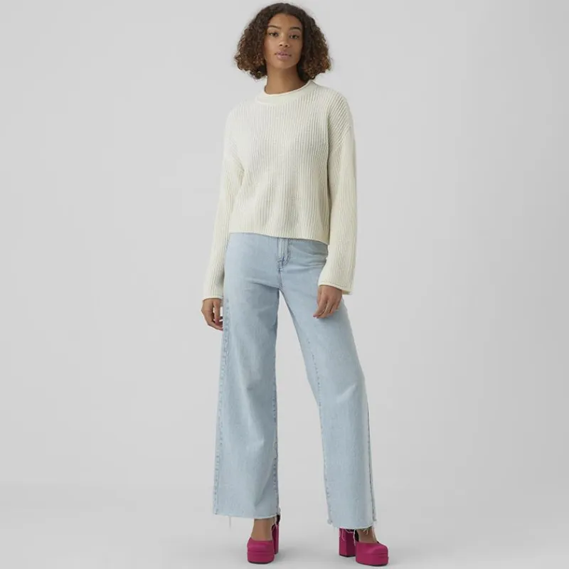 Sale Pull over manches longues vmsayla en maille Femme Femme Pull, Gilet, Sweat