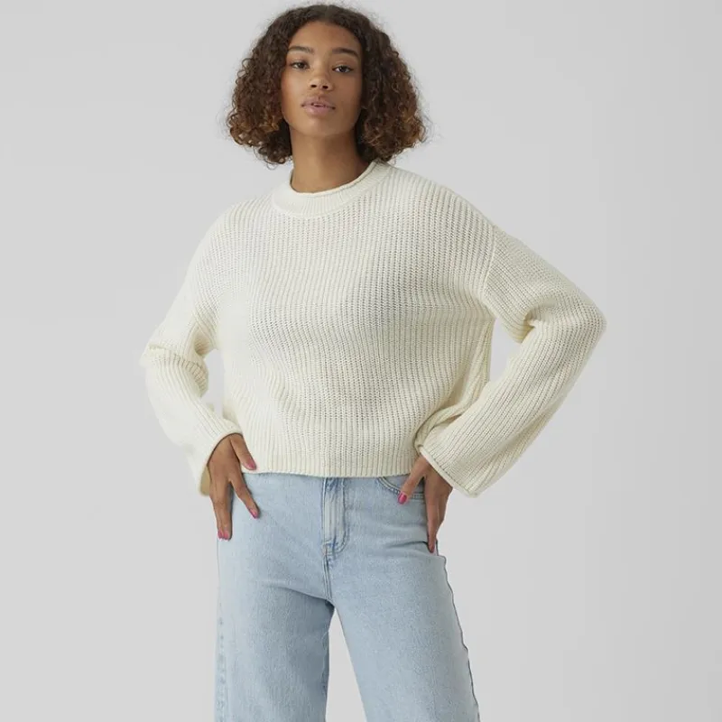 Sale Pull over manches longues vmsayla en maille Femme Femme Pull, Gilet, Sweat