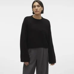 New Pull over manches longues vmsayla en maille Femme Femme Pull, Gilet, Sweat